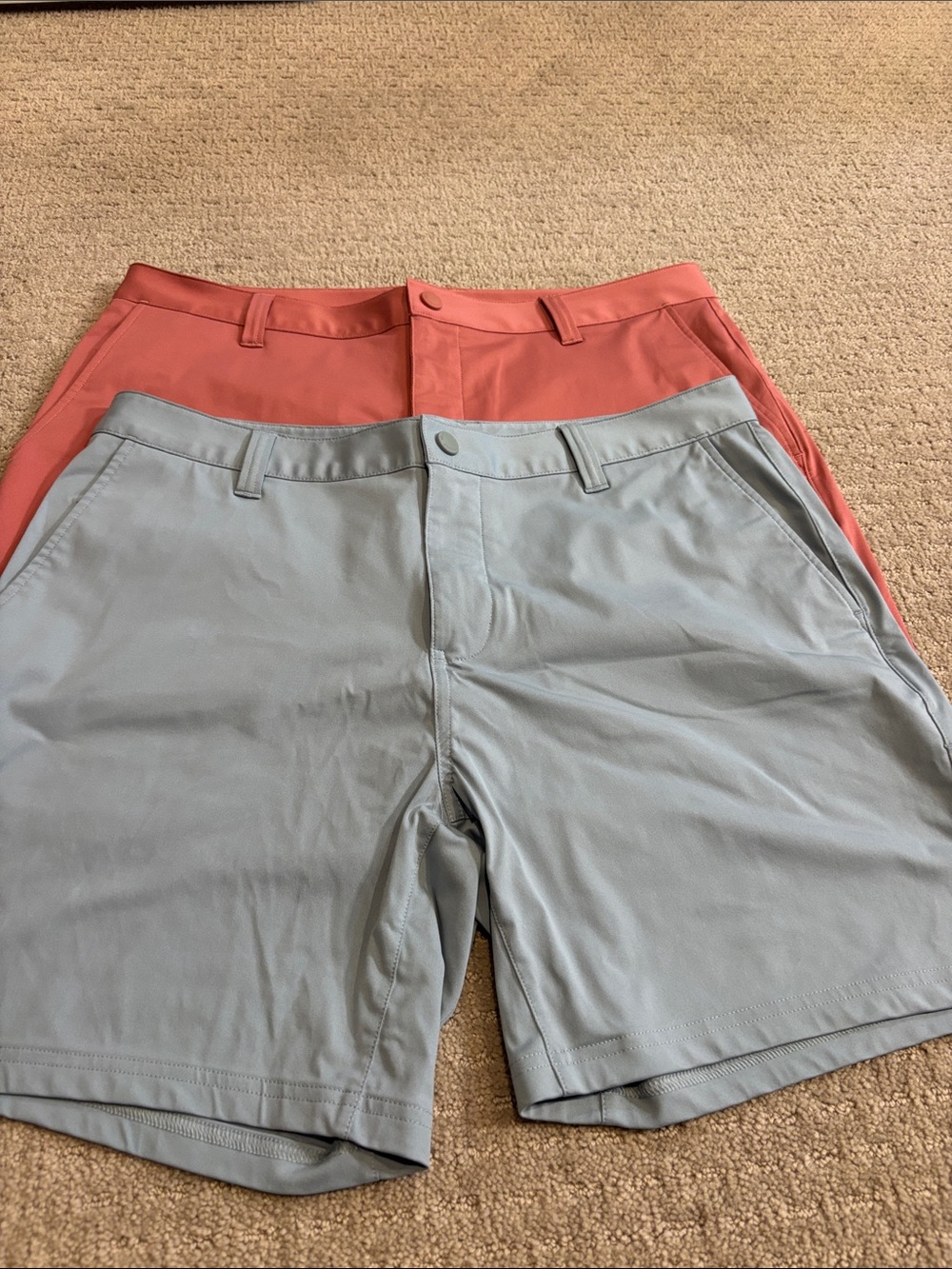 Men's Rhone 7” commuter Performance Shorts - Blue & Coral